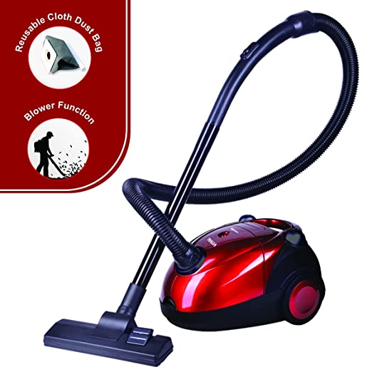 INALSA Vacuum Cleaner for Home Spruce-1200W| with Blower Function| Reusable Cloth dust Bag| Multiple Accessories | Dust Full Indicator | 2 Year Warranty (Red/Black) INALSA Vacuum Cleaner for Home Spruce-1200W| with Blower Function| Reusable Cloth dust Bag| Multiple Accessories | Dust Full Indicator | 2 Year Warranty (Red/Black)